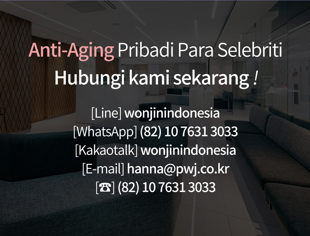Anti-Aging Pribadi Para SelebritiHubungi kami sekarang ! [Line] wonjinindonesia[WhatsApp] (82) 10 7631 3033[Kakaotalk] wonjinindonesia[E-mail] hanna@pwj.co.kr[☎] (82) 10 7631 3033