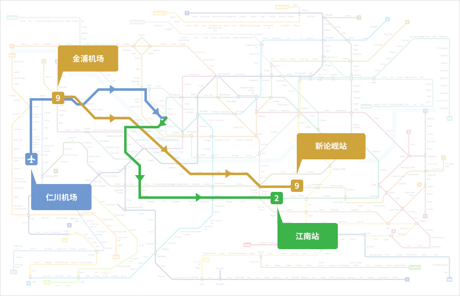 首尔市地铁路线地图