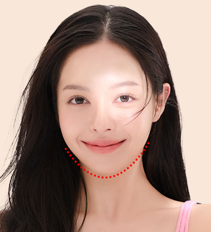 Face contouring effect with V-line